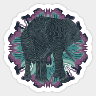 Majestic African Elephant Sticker